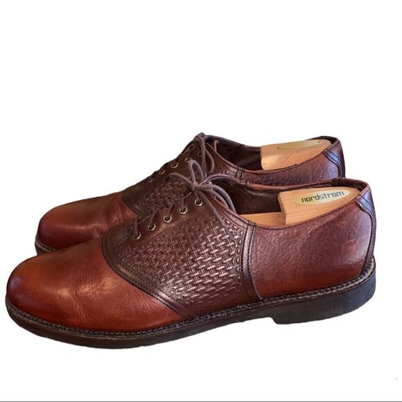 H.S. Trask Men’s Leather Oxford Shoes Size 13 Brown Two-Tone Classic Old Money main image 9